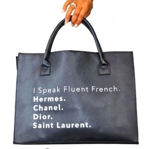 Vegan - Black tote bag